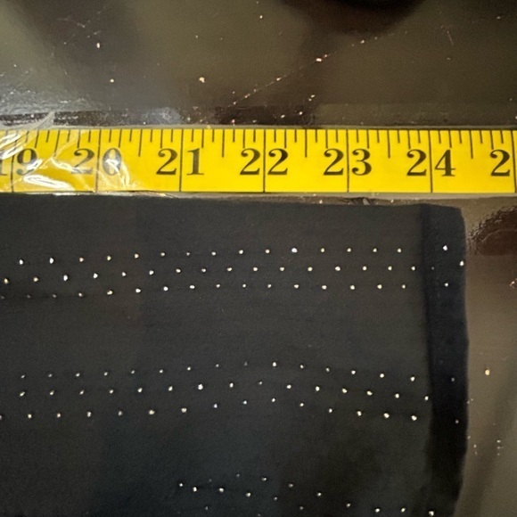 Attention black button‎ front blouse silver threaded size large - Picture 9 of 9